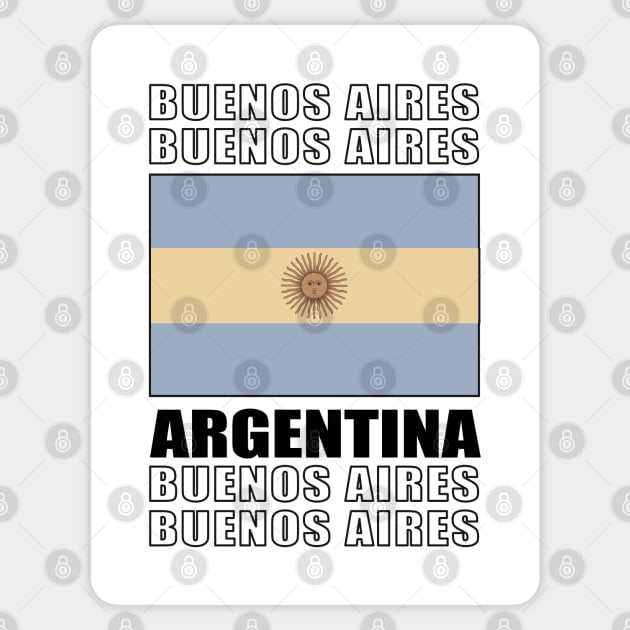 Flag of Argentina Sticker by KewaleeTee